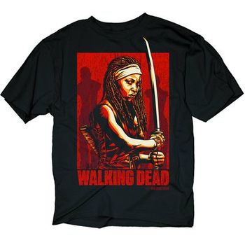 Walking Dead Michonne Poster Blk T-Shirt