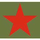 Organic Cotton T-shirt: Red Star (Military green T-shirt)