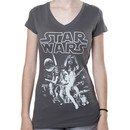 Charcoal Star Wars V-Neck Shirt