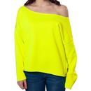 Neon Yellow Cut Off Sweatshirt