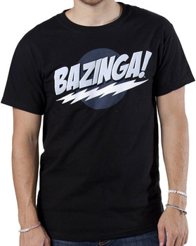Black Big Bang Theory Bazinga T-Shirt
