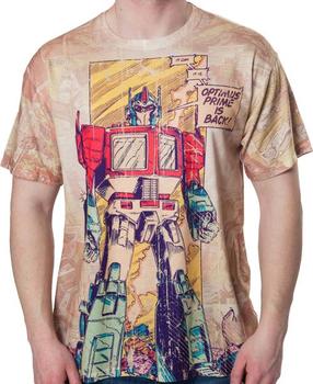 Comic Panel Optimus Prime Transformers Shirt
