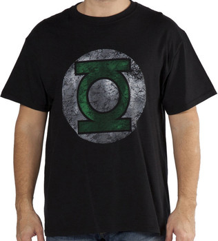 Distressed Green Lantern Logo Shirt