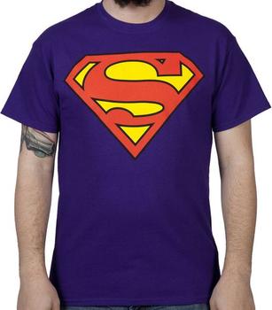 Opstå elleve kardinal Purple Superman Logo Shirt by 80stees - Teenormous.com