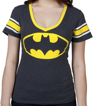 Womens Batman V-Neck Shirt