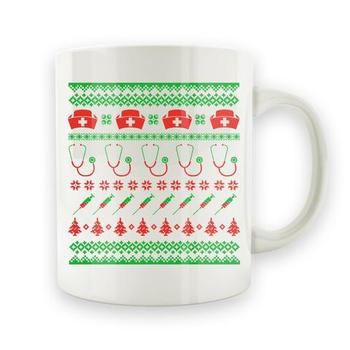 Nurse Ugly Christmas Sweater - 15oz Mug