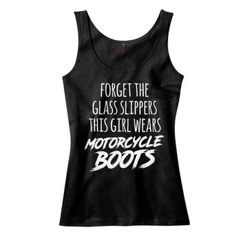 Forget the Glass Slippers, This Girl Wears Motorcycle Boots Tank Top