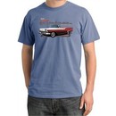 Ford Fairlane 1959 Pigment Dyed T-Shirt 500 Convertible Night Blue Tee