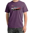 Ford Fairlane 1959 Pigment Dyed T-Shirt 500 Convertible Adult Plum Tee