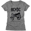 AC/DC Shirt Juniors For Those About To Rock Athletic Heather T-Shirt