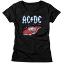 AC/DC Shirt Juniors Razor's Edge Black T-Shirt