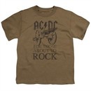 ACDC Kids Shirt For Those About To Rock Safari Green T-Shirt