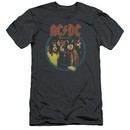 ACDC Slim Fit Shirt Highway To Hell Charcoal T-Shirt