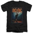 ACDC Slim Fit V-Neck Shirt Let There Be Rock Black T-Shirt