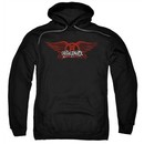 Aerosmith Hoodie Sweatshirt Winged Logo Black Adult Hoody Sweat Shirt