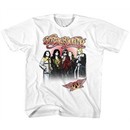 Aerosmith Kids Shirt Rock Band Group Photo White T-Shirt