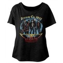 Aerosmith Ladies Shirt Dream On 1973 Black Dolman T-Shirt