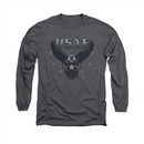 Air Force Shirt Eagle Long Sleeve Charcoal Tee T-Shirt