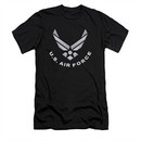 Air Force Shirt Slim Fit Logo Black T-Shirt