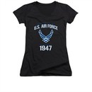 Air Force Shirt Slim Fit V-Neck Property Of Black T-Shirt