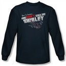 Airplane Shirt Dont Call Me Shirley Long Sleeve Navy Tee T-Shirt