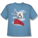 Airplane Shirt Kids Logo Carolina Blue Youth Tee T-Shirt