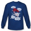 Airplane Shirt Picked The Wrong Day Long Sleeve Royal Blue Tee T-Shirt