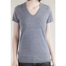 Alternative Apparel Ladies T-shirt V-Neck Boss Heather Navy Tee Shirt