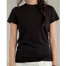 Alternative Apparel Ladies T-shirt Organic Crew Earth Black Tee Shirt