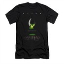 Alien Shirt Slim Fit Movie Poster Black T-Shirt