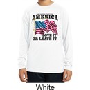 America Love It or Leave It White Kids Dry Wicking Long Sleeve Shirt