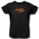 American Graffiti Ladies T-shirt Movie Neon Logo Black Tee Shirt