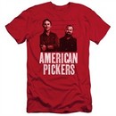 American Pickers Slim Fit Shirt Picker Wood Pattern Red T-Shirt