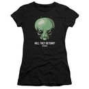 Ancient Aliens Juniors Shirt Will They Return Black T-Shirt