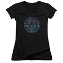 Ancient Aliens Juniors V Neck Shirt Symbol Logo Black T-Shirt
