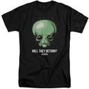 Ancient Aliens Shirt Will They Return Black Tall T-Shirt