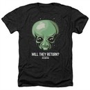 Ancient Aliens Shirt Will They Return Heather Black T-Shirt