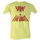 Andre The Giant T-Shirt Real G Wrestling Bright Yellow Heather Tee