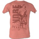 Andre The Giant Shirt Size Peach Wrestling Neon Peach Heather T-shirt