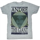 Andre The Giant T-Shirt Wrestling Andre Geometric Gray Adult Tee Shirt