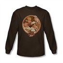 Andy Griffith Show Shirt Boys Club Brown Long Sleeve Tee T-Shirt