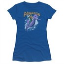 Aquaman Juniors Shirt Ride Free Royal Blue T-Shirt