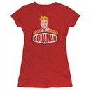 Aquaman Juniors Shirt Sign Red T-Shirt
