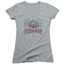 Aquaman Juniors V Neck Splish Splash Athletic Heather T-Shirt