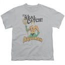 Aquaman Kids Shirt Real Catch Silver T-Shirt