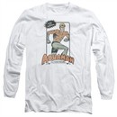 Aquaman Long Sleeve Shirt Action Figure  White Tee T-Shirt
