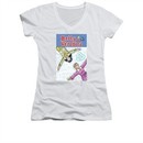 Archie Shirt Juniors V Neck Snow Angel White T-Shirt