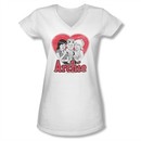 Archie Shirt Slim Fit V-Neck Milkshake White T-Shirt