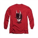 Arkham Knight Shirt Bat Mask Long Sleeve Red Tee T-Shirt