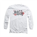 Arkham Knight Shirt Harley Lips Long Sleeve White Tee T-Shirt